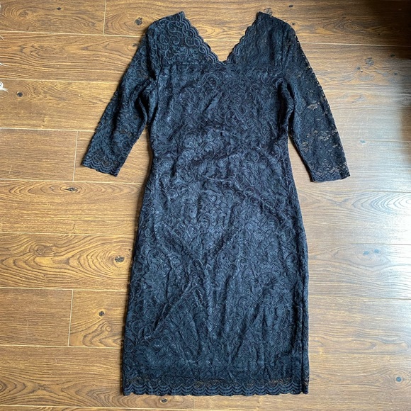 Black Kaffe stretch lace dress - Picture 2 of 7